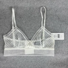 Else Bella Soft Cup Triangle Ivory Sz Sm EC-376B  34B/36A NWT $125 Satin Accent