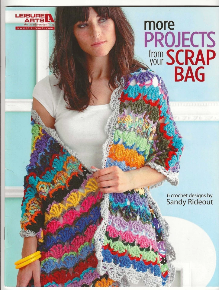 Lote de 2 libros de ganchillo de artes de ocio Q-Hook proyectos afganos de bolsa de chatarra rápida Foto 3 de 4