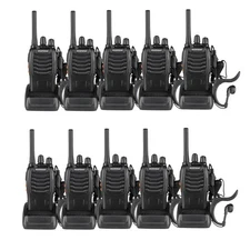 10 x Baofeng BF-88A UHF Two-way Ham Radio 5W CTCSS 1500mAh Battery Walkie Talkie