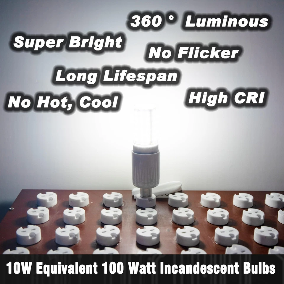 12 Volt 24V Low Voltage E26 Medium Screw Base LED Bulbs 6000K Daylight White 10W - Image 2 of 4