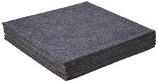Nexus Self Adhesive 12-Inch Carpet Floor Tiles, 12 Tiles - 12" x 12", Smoke G...