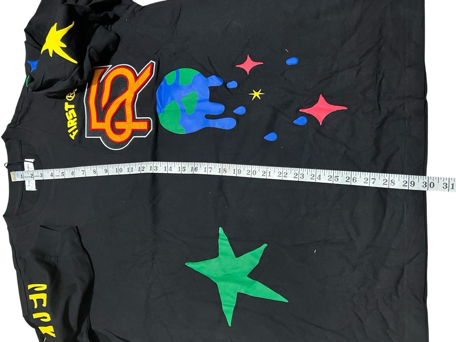 Camicia manica lunga prima fila uomo "fuori dal mondo" grafica nera taglia XXL