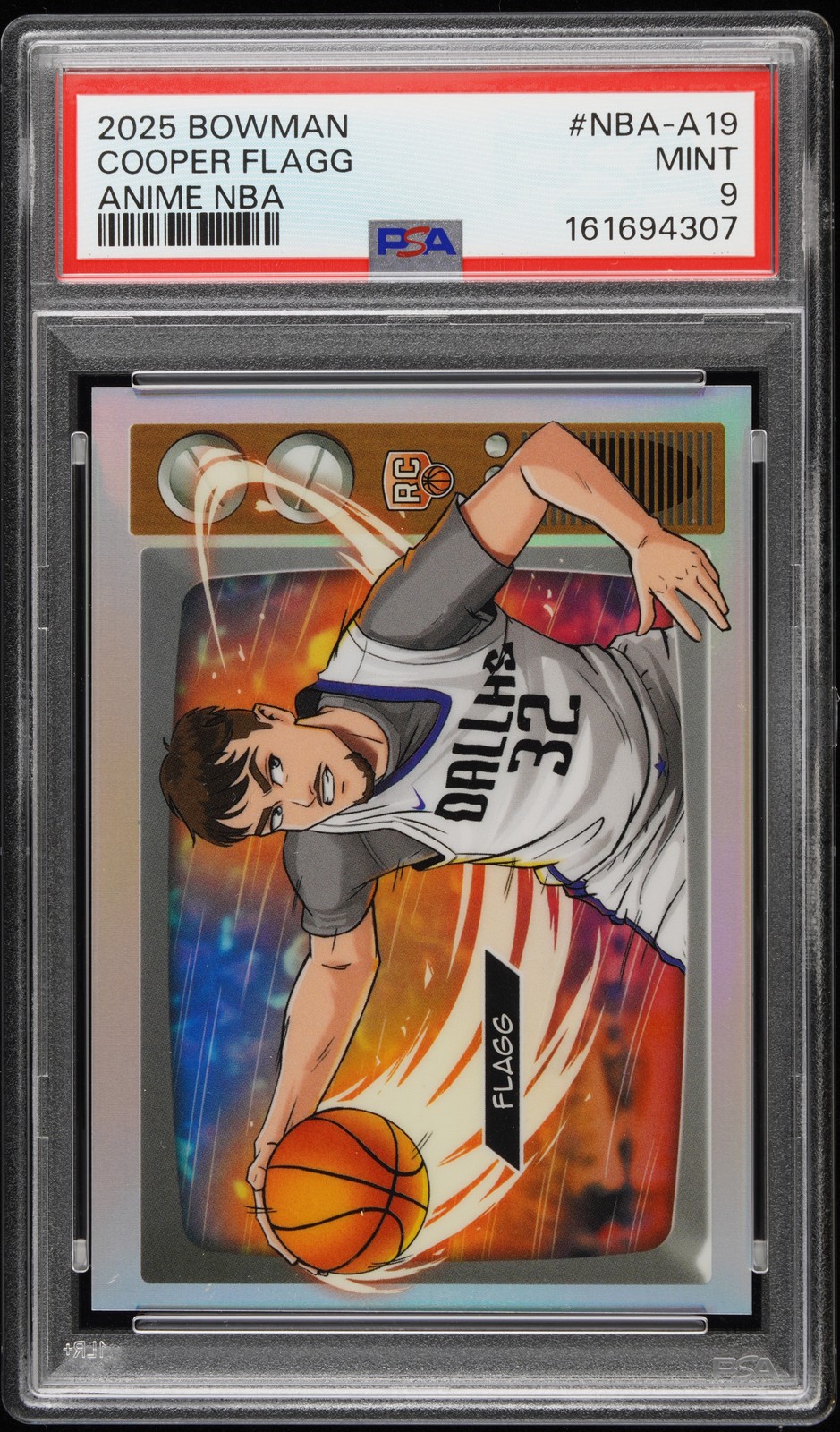 2025 BOWMAN CHROME ANIME NBA #NBA-A19 COOPER FLAGG PSA 9