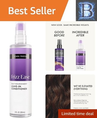 Frizz Ease Daily Leave-In Conditioner - Hydrating Anti-Frizz Treatment 8 Fl Oz
