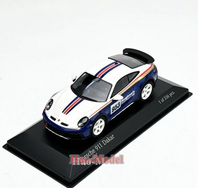 MINICHAMPS 1:43 PORSCHE 911 DAKAR Alloy Diecast Model Car Hobby Gifts White blue