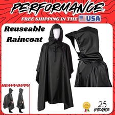 Hooded Jacket Rain Poncho Raincoat Water Proof Hood Oversized Cape Waterproof