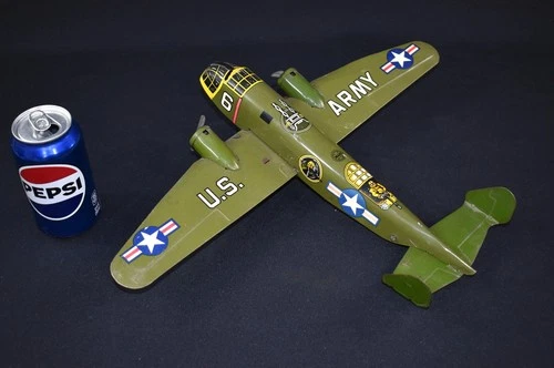 MARX Tin Litho Windup US Army B-25 Bomber Airplane