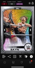 DIGITAL TOPPS WWE SLAM Sami Zayn APEX 25 SUPER RARE RAINBOW Read