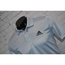 Adidas Golf Polo Shirt Mens Size Medium Polyester Performance Blue