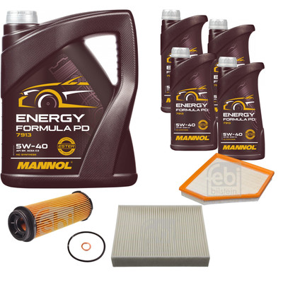 FEBI BILSTEIN Inspektionspaket 9L MANNOL Energy Formula PD 5W-40 für BMW 4 Gran