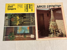 2 vintage Macrame Craft Project Booklets by Lee originals  Lynn Paulin