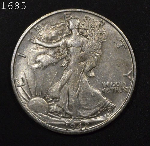 Photo of a 1942-S Walking Liberty Half Dollar from an eBay listing that sold on Jul 12, 2026