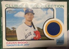 2022 Topps Heritage Clubhouse Collection Relics Cavan Biggio #CC-CBG Blue Jays