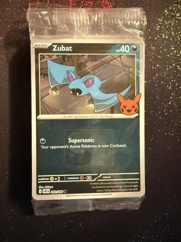 Pokeween 2026 Sealed Promo Pack Reverse Holo Stamp Zubat Crobat Golbat - product listing photo
