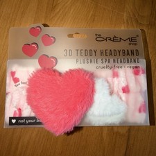 NEW The Creme Shop 3D Teddy HeadyBand Plushie Spa Headband Not Your Baby Hearts