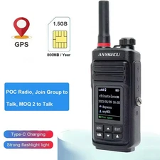 ANYSECU F9 RTOS System 4G Network Radio GPS Work With Real-ptt + Date Sim Card