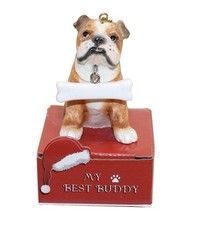 Christmas Ornament My Best Buddy English Bulldog Personalised Ornament