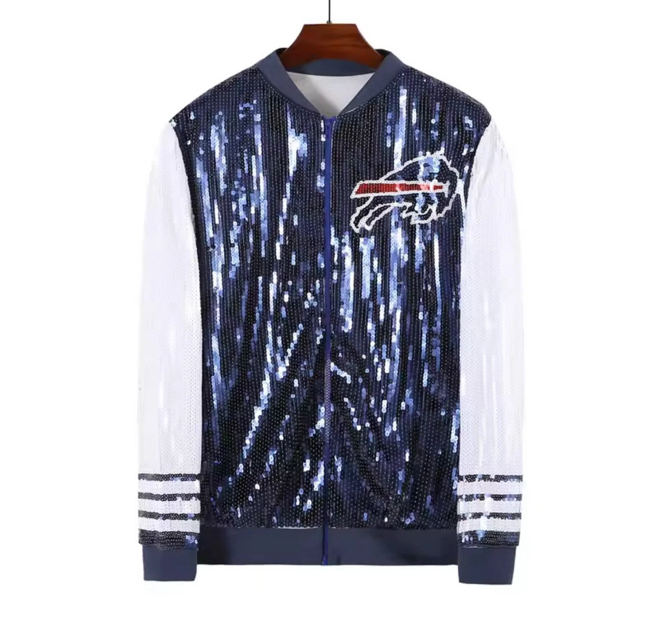 Chaqueta Buffalo Bills Talla Única/NUEVA: Chaqueta Lentejuelas Brillo Foto 2 de 4