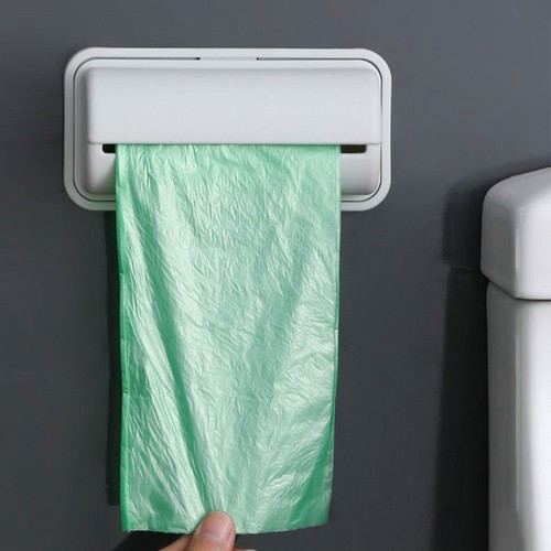 Wall Mounted Trash Bag Holder Plastic Drill Free Garbage Bag Dispenser For Home - Picture 5 of 21
