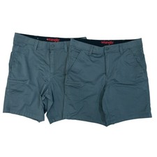 2 Pack Wrangler Men's 34 Regular Fit Gray Cargo Shorts Stretched