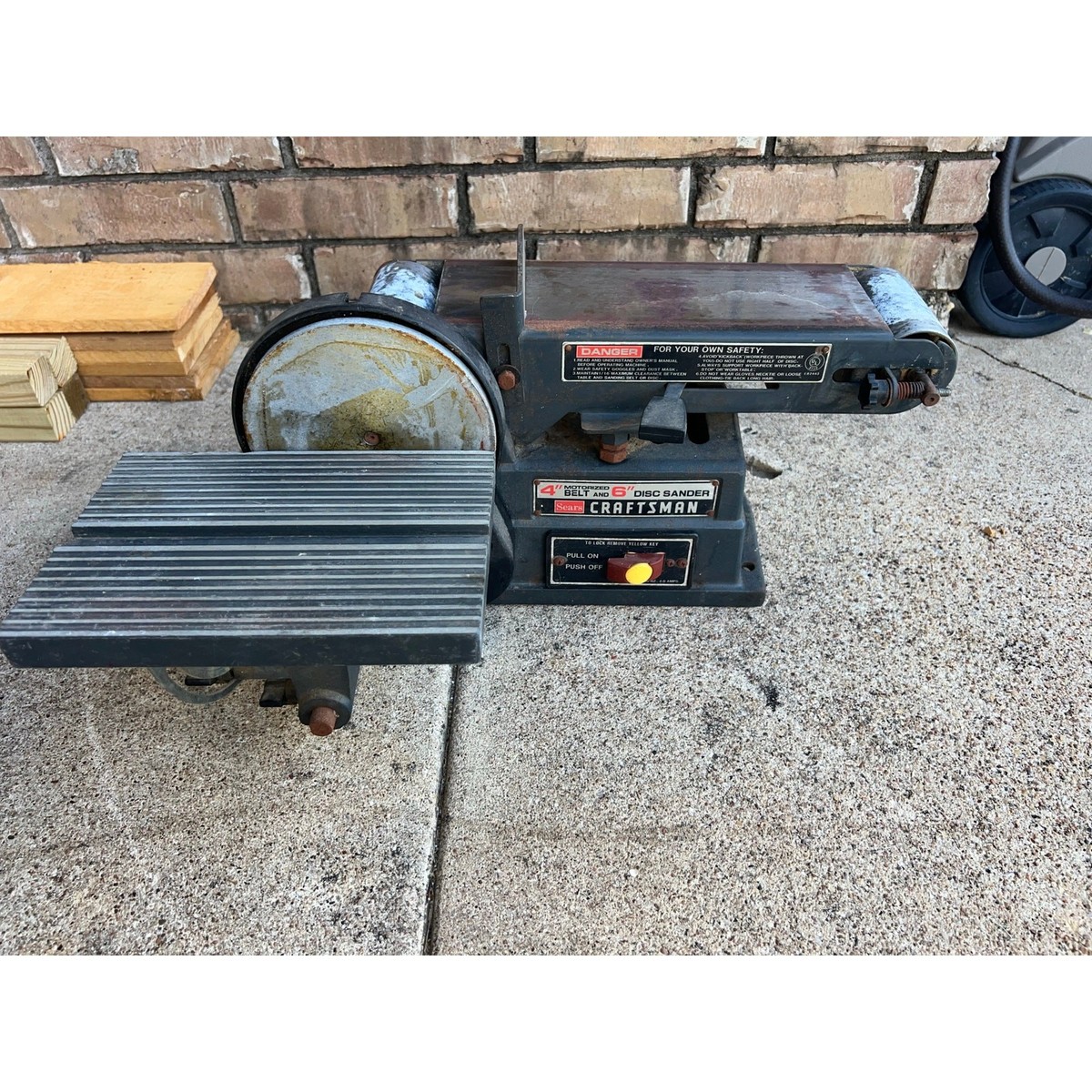 Vintage Sears Craftsman 4” Motorized Belt and 6” Disc Sander Model