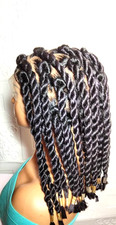 Large Knotless Box Braids. Full Lace Baby Hair. Braided Wig Jumbo Twist Braids