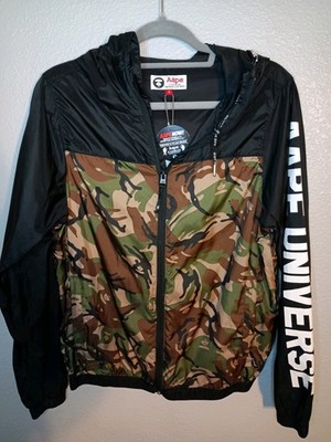 AAPE By A Bathing Ape Lightweight Full Zip Hoodie Camo Jacket