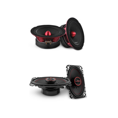 DS18 Speaker Bundle 2x 6.5'' Midrange + 2x 4x6'' 2-Way Coaxials Speakers