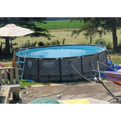 #ad Coleman Power Steel 16ft x 42in Round Pool Set Heavy Duty Metal Frame Easy Setup $580.99