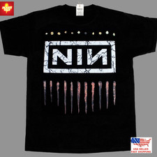 Nine Inch Nails NIN Logo Black T-Shirt Limited Edition Rock Band Tee