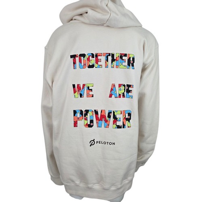 #ad #ad Peloton Heavyweight Hoodie Sweatshirt NEW Womens XL Beige Together We Are Power $43.00