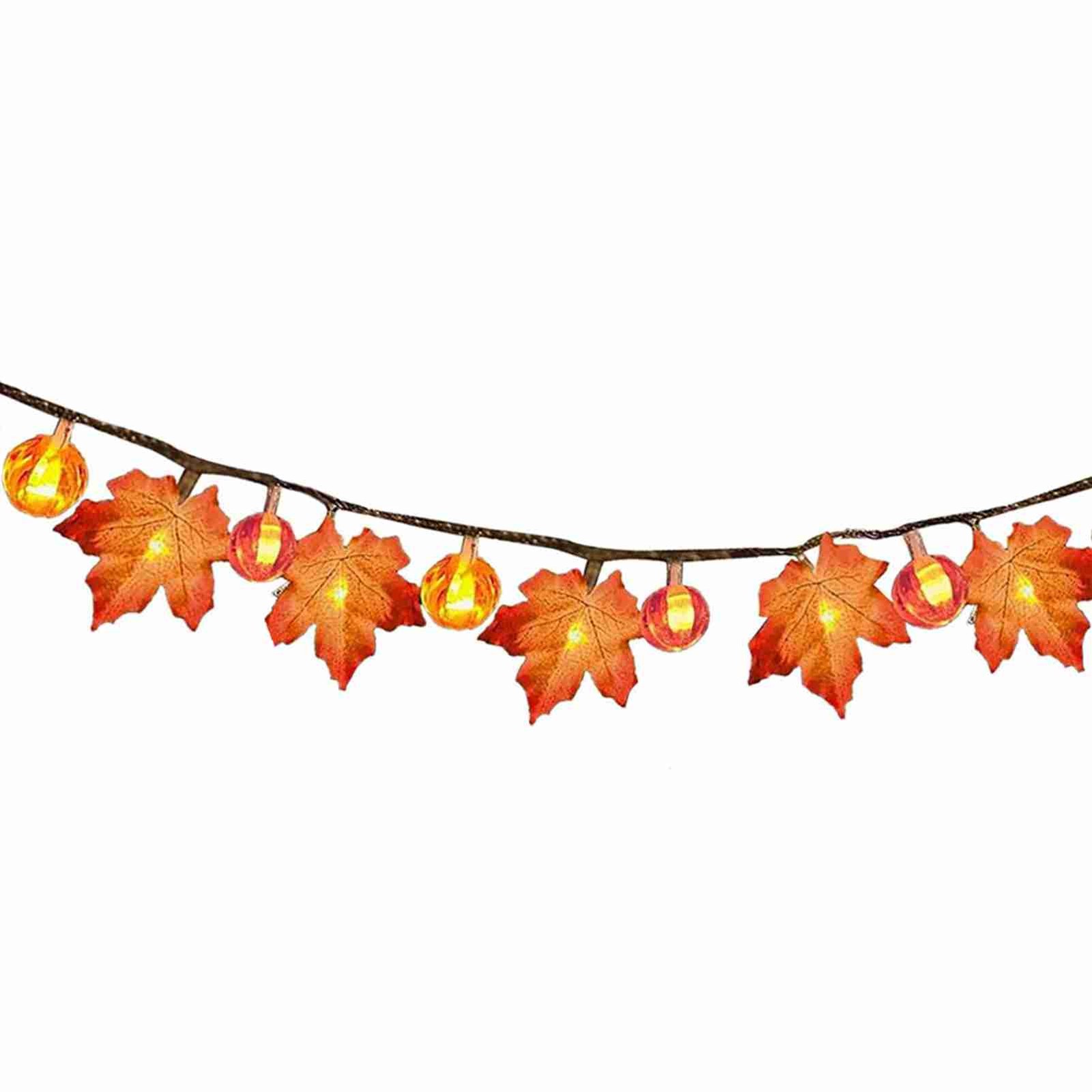 New LED Maple Leaf Light String Fall Garland Light For Thanksgiving Holiday