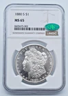 1880-S Morgan Silver Dollar NGC & CAC MS65 -  T118