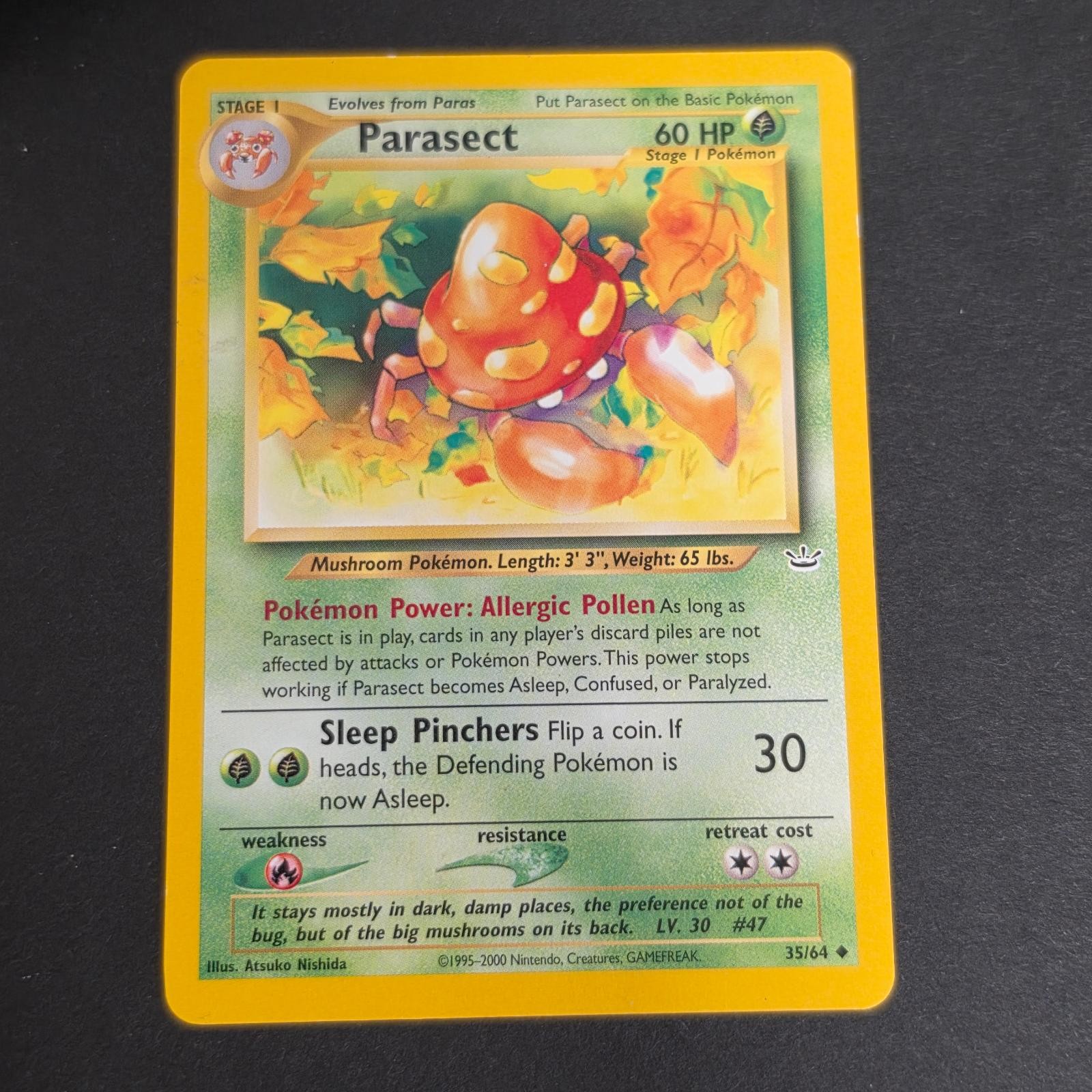 Parasect 35/64 Uncommon Neo Revelation Pokemon Unlimited Lightly Played