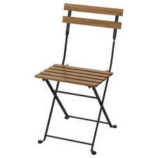TÄRNÖ Chair Outdoor Foldable Black/Light Brown  Long Lasting Durable & Stylish
