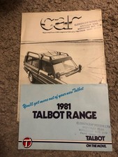 Talbot Matra Rancho Long Term Test 1980 UK Market Foldout Sales Brochure Car