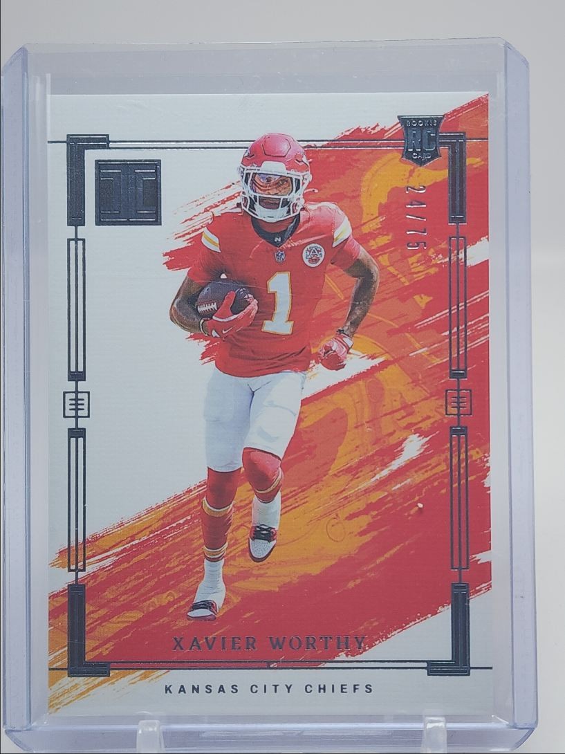XAVIER WORTHY 2024 IMPECCABLE ROOKIE KANSAS CITY CHIEFS #78 RC /75 Q4556