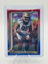 Topps Chrome 2025 Chase Young New Orleans Saints Football Red White Blue  #220