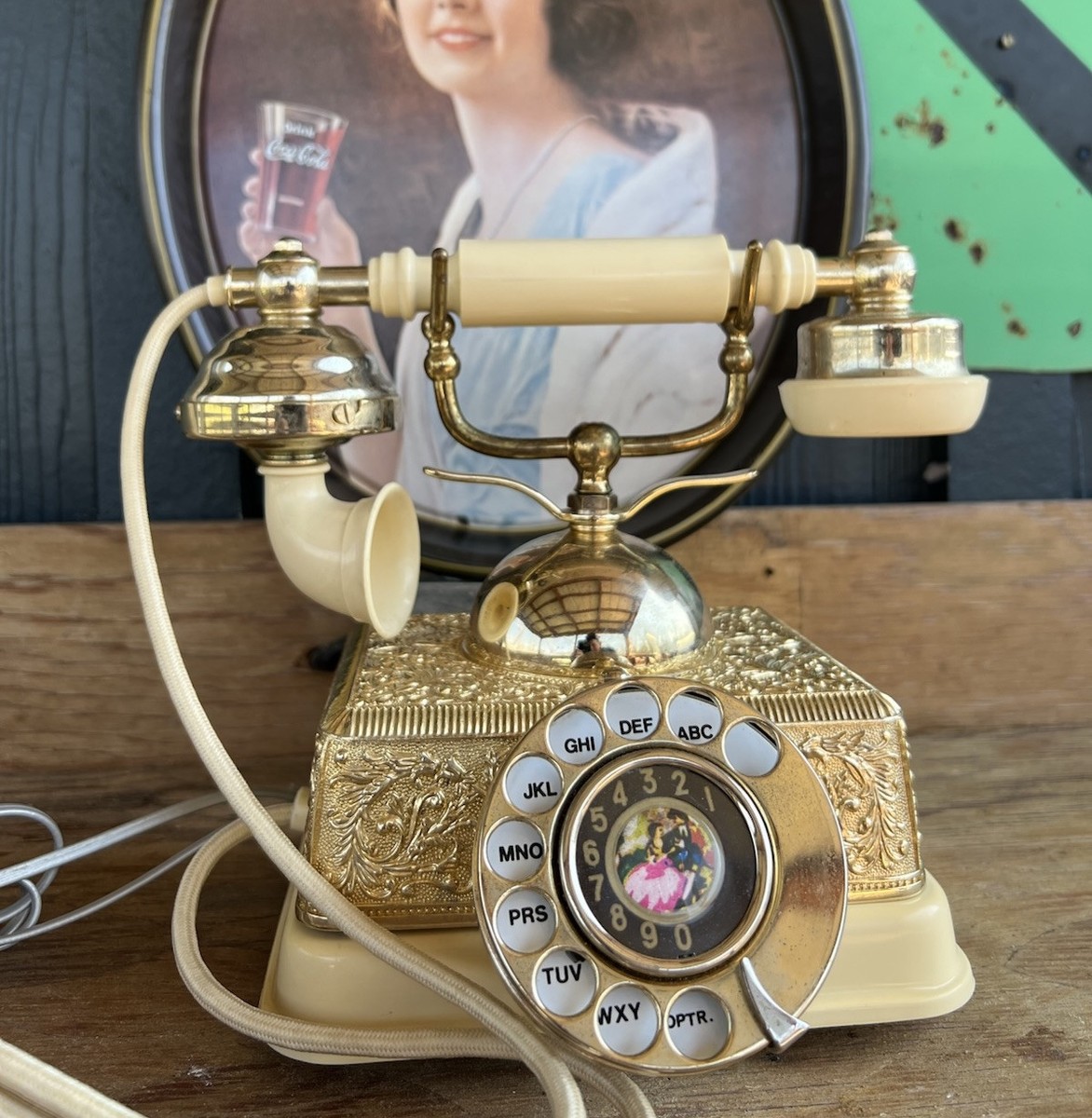 Victorian French Style Vintage Rotary Dial Desk Telephone Phone