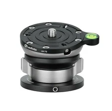 Leofoto LB-75 Leveling Head w/ Butterfly Handle, Black, LB-75 Tripod Accessory