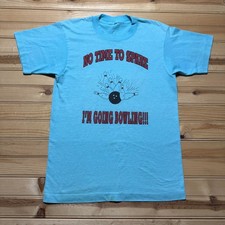 Vintage 1992 KWBA State Tournament Topeka Kansas Bowling Graphic T-Shirt - Small