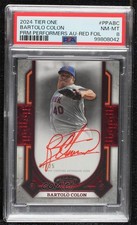 2024 Topps Tier One Prime Performers Red Foil 7/25 Bartolo Colon PSA 8 Auto v1x