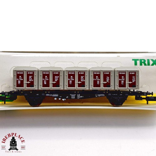 ♻️ 🚃 Minitrix 13975 Containerwagen DB Analog Spur N 1:160 Zweite Hand | Condition: Gebraucht
