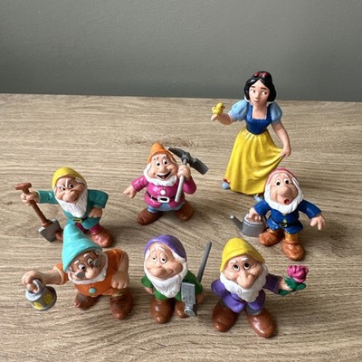 Incomplete Disney Toy Set Germany Bullyland Small Snow White & 6 Dwarfs