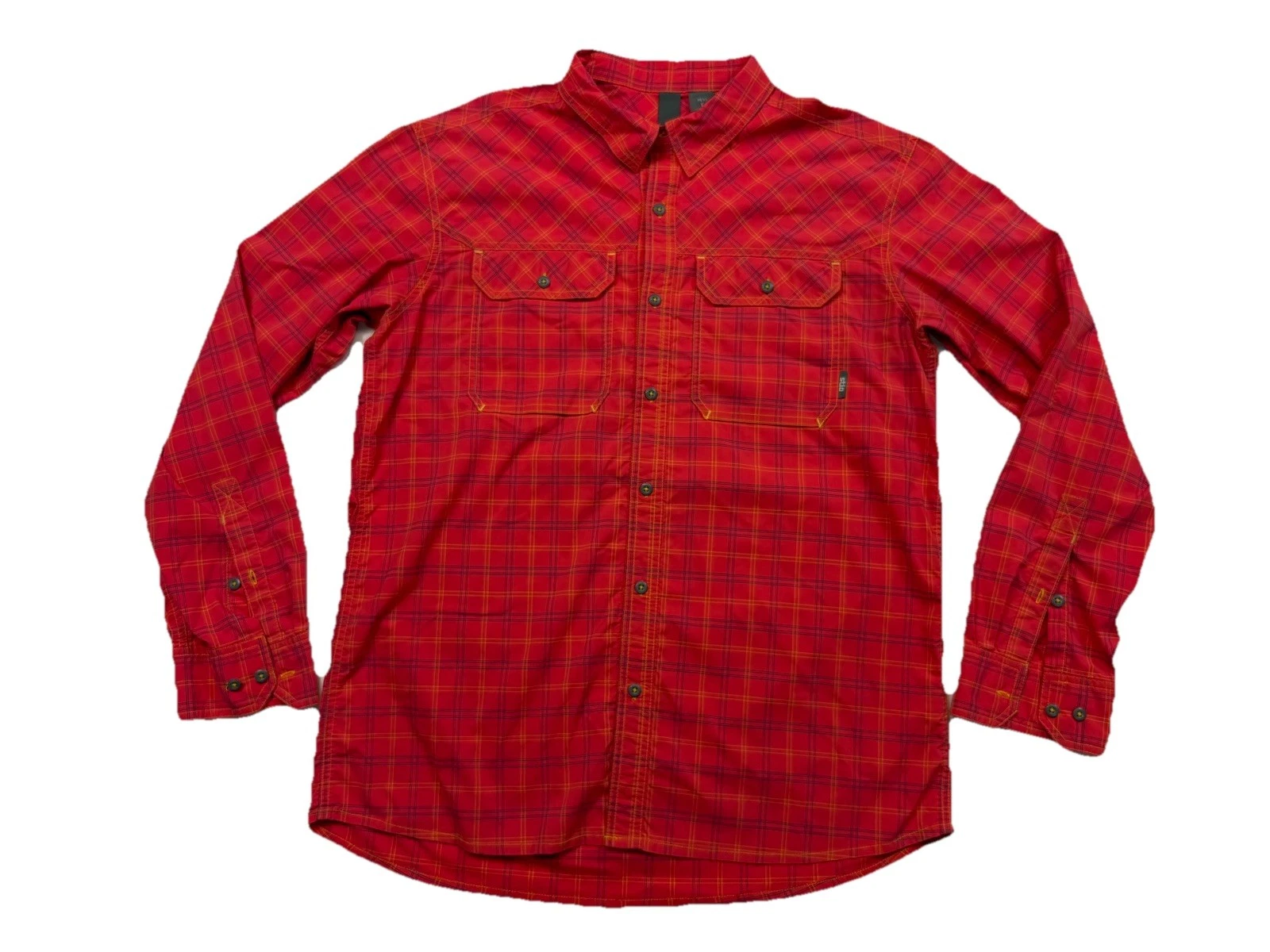 Stio Plaid Shirt Mens L Button Up Outdoor Hiking Long (R)