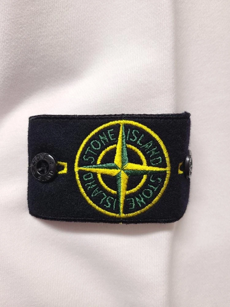 Felpa Stone Island rosa chiaro 13° anniversario patch logo 22SS 129185266