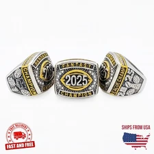 2025 Fantasy Football Champion Ring Trophy – FFL Winner Award with Display Case