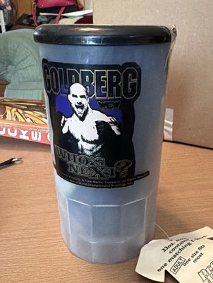 NOS SEALED Vtg WCW Bill Goldberg Mug T's 32 oz plastic mug & T-shirt Black XL