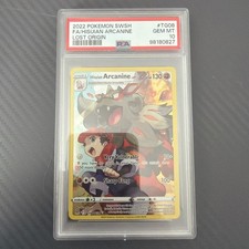 2022 POKEMON SWSH LOST ORIGIN #TG08 FULL ART/HISUIAN ARCANINE PSA 10