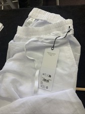 Pantalón Aloyoga Rip Stop Eléctrico Pierna Recta Blanco Talla Pequeña 100% Nylon